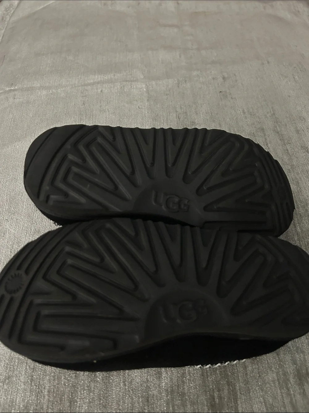 UGG Kids Black Slip-On Clogs with Silver Accent